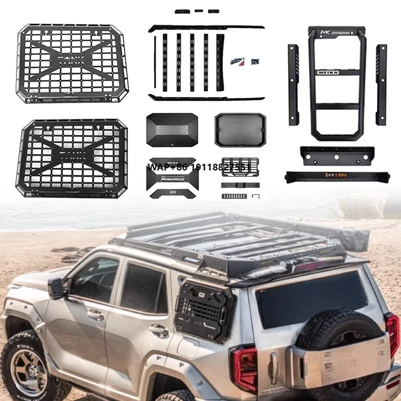High Quality Sharp Edge Series Side Ladder Luggage Roof Rack Side Window Frame Side Bag for GWM 300 Accessories