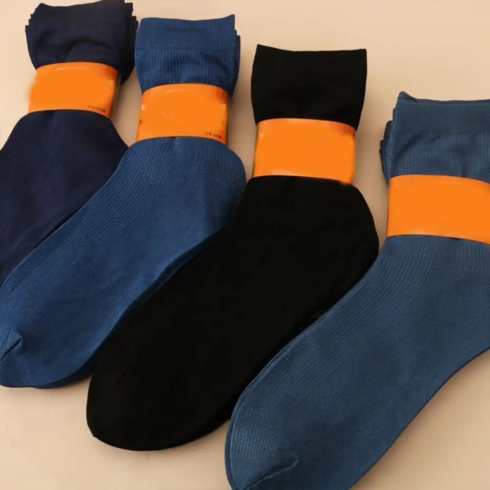 Mid-calf Socks Highly Breathable Socks Premium Men's Winter Socks Soft Knitted Warmth Anti-slip Breathable Mid-tube Ankle