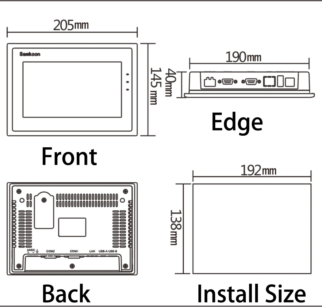 Touch Panel EA serie Samkoon EA-070B EA-043A 4.3/7 Zoll Sam-Koon Sam Koon