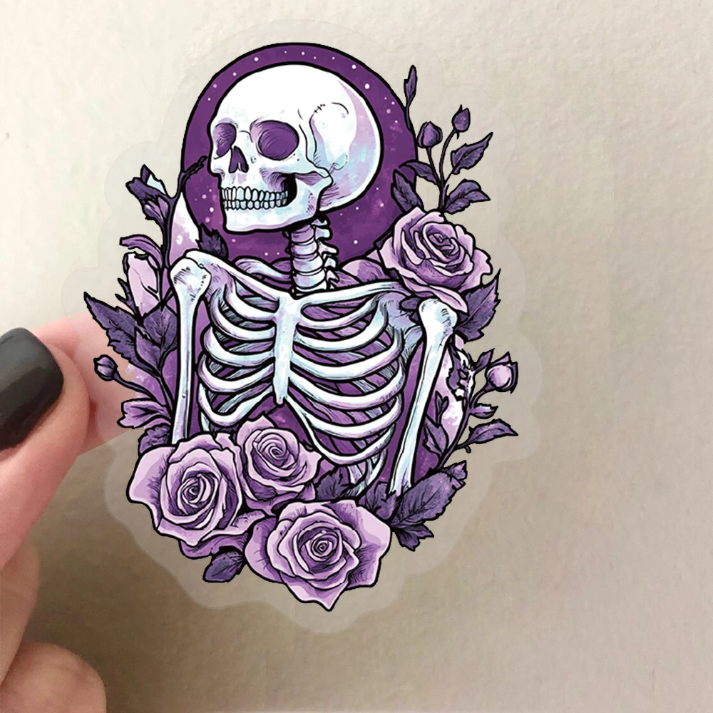 10/30/50pcs Transparent Horror Halloween Pumpkin Ghost Stickers Gothic Skull Decals Toys DIY Luggage Phone Notebook Cool Sticker