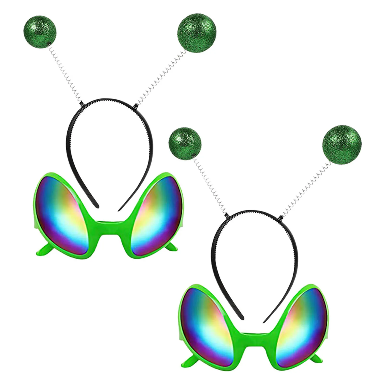

2 set Alien Set Alien Glasses Cosplay Accessories Rainbow Lens Costume Accessories Party Props Fashion