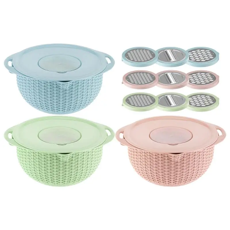 

Kitchen Colander Bowl Set Double Drain Basket Bowl Washing Storage Basket Rice Strainer Fruit Cleaner strainer kitchen gadget