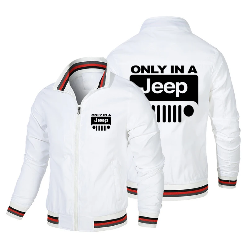 

Fall/Winter Men's Button-Up Casual Zip Jacket - JEEP Outdoor Sports Coat - Windproof Jacket - Men's Waterproof Pilot Jacket