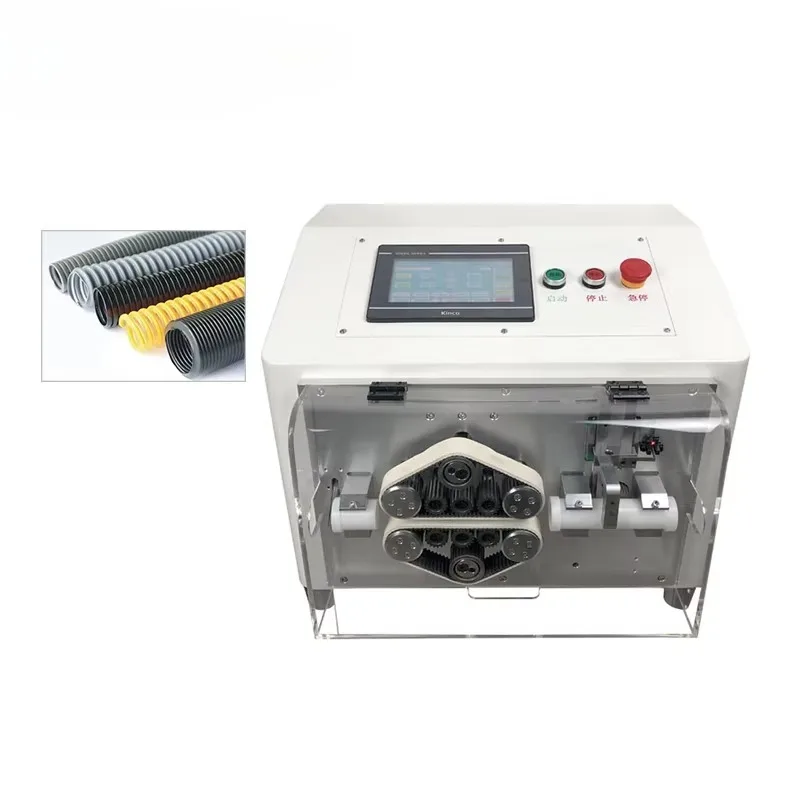 Automatic silicon tube cutting machine, EW-3220 corrugated tube cutting machine