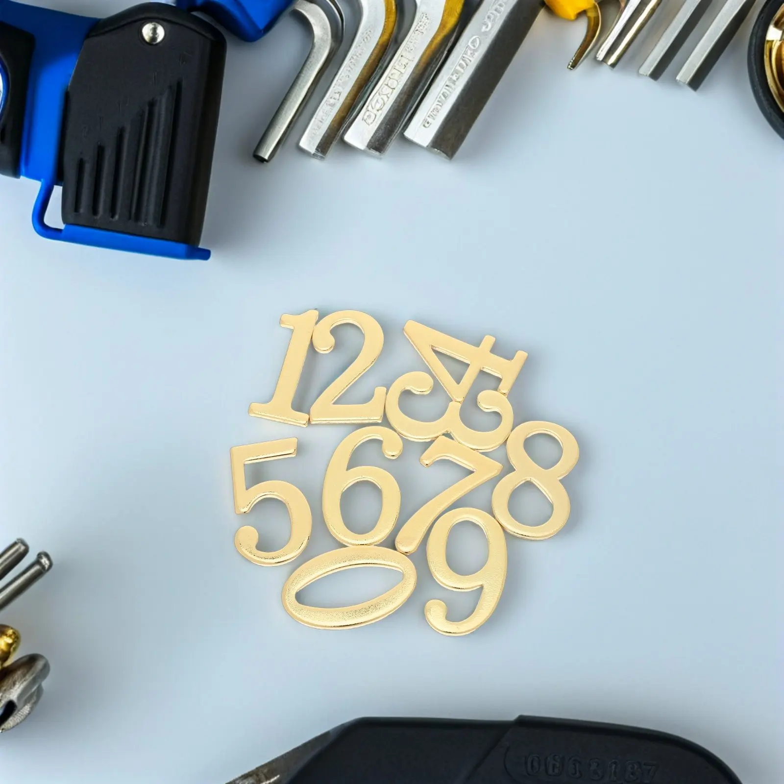 20Pcs Metal House Number Signs Weather Resistant Outdoor Door Numbers for Apartment Gate Mailbox Front Door Address Plaques