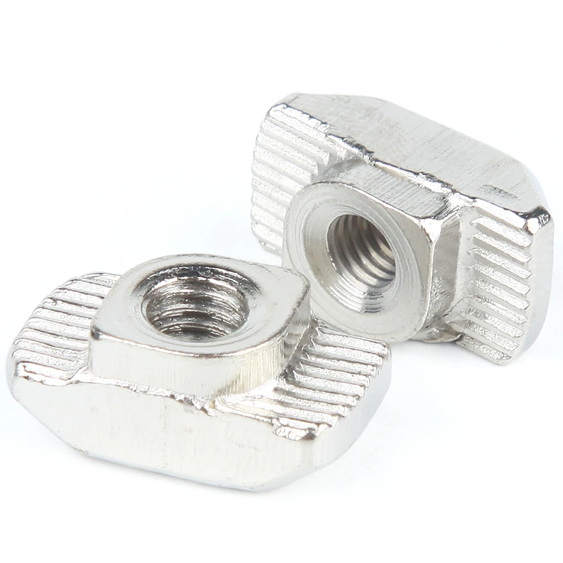 20Pcs M3 M4 M5 M6 M8 EU 20/30/40/45 Hammer Head T Nut Slide Square Shrapnel Steel Ball Nuts Aluminum Extrusion Profile Fasteners