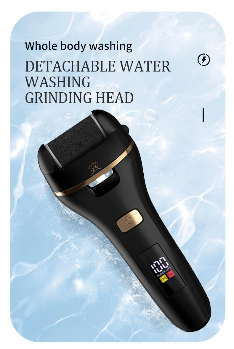 Waterproof Charged Electric Foot File for Heels Grinding Pedicure Tools Professional Foot Care Tool Dead Hard Skin Callus USB