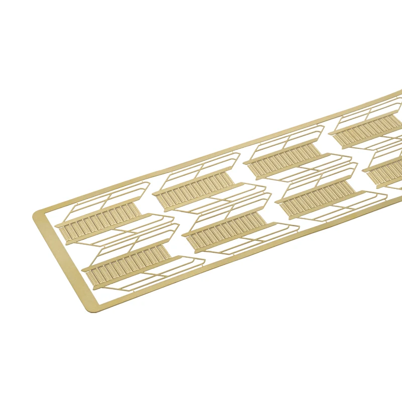 1Set 1/100 Brass Etching Inclined Ladder Length 35mm Width 9mm Thickness 0.4mm Micro Stairs RC Simulation Boat DIY Accessories