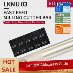 CNC LNMU03 Fast-Feed CNC Machining Center Efficient And Fast End Milling Cutter Head Double-edge Milling Insert