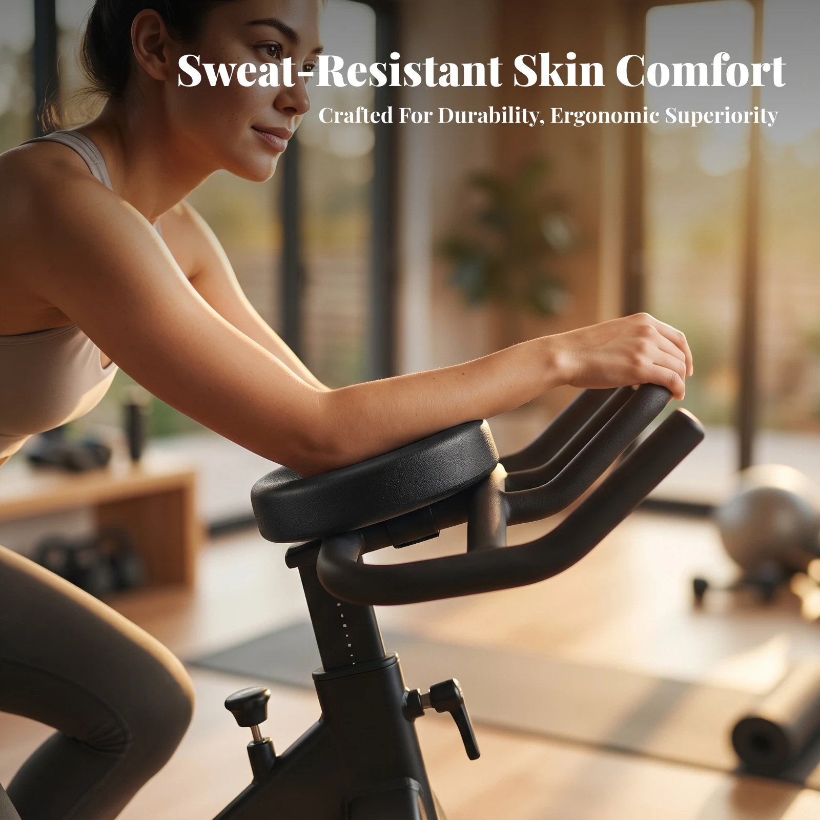 Home Gym Bike - وسادة مسند ذراع لدراجة التمارين الرياضية،