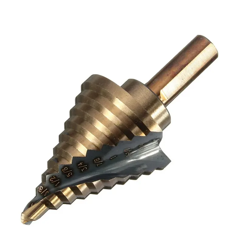 Imagem -03 - Cobalt M42 Passo Bit Grupo Flauta Espiral Ferramentas para Carpintaria Drillpro Broca Adaptador a a 8