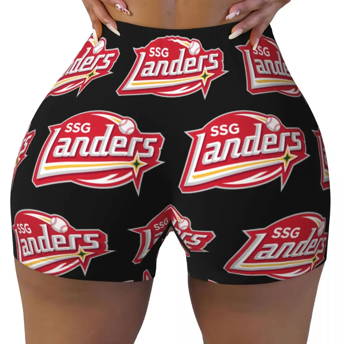 Custom SSG LANDERS Yoga Shorts Women Gym Workout Running Athletic Volleyball Biker Shorts