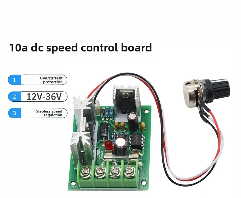 10A DC Motor Speed Controller PWM Module 12V 24V Variable Adjustable Regulator Switch