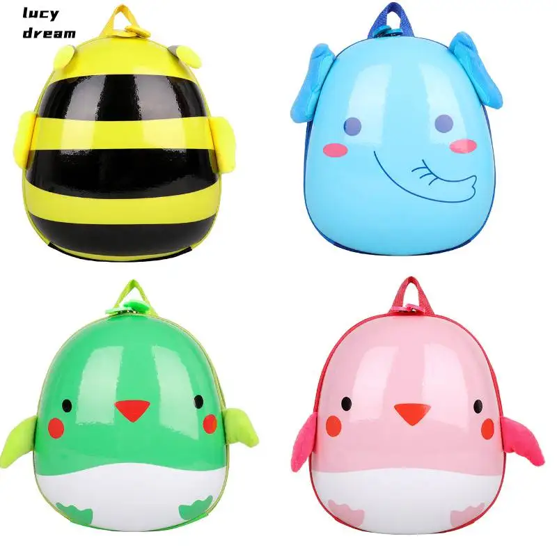 2023 New Eggshell Children\'s Bag Foreign Style Chick Bee Pattern Kindergarten Boys and Girls Students Class Backpack Schoolbag