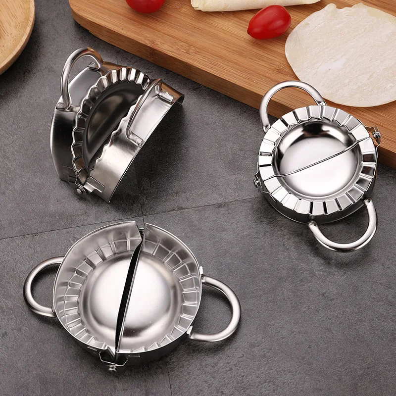 3pcs/set 7.5+8.5+9.5cm Stainless Steel Dumplings Tool Jiaozi Maker Device Easy Dumpling Peeling Slicer Mold Kitchen Accessories