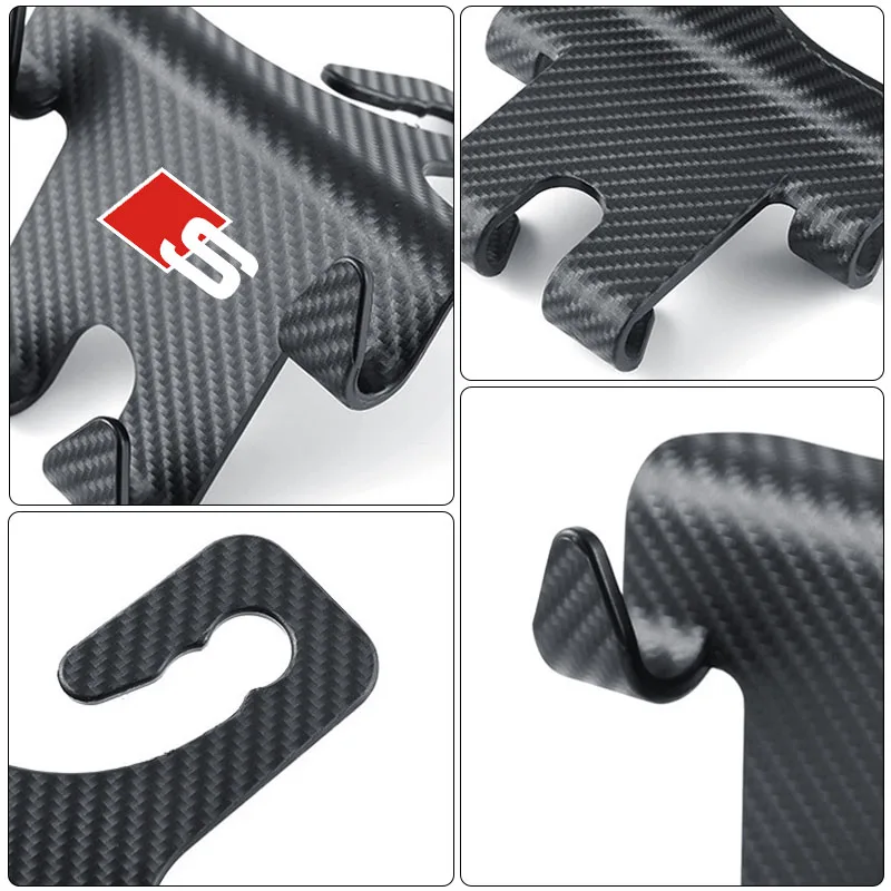  1/2 قطعة سيارة مسند الرأس بالمقعد هوك السيارات المقعد الخلفي المنظم اكسسوارات لأودي sline A3 A4 A5 A6 S7 A8 S3 S4 S5 S6 S7 S8 Q3 Q5 Q7 #4