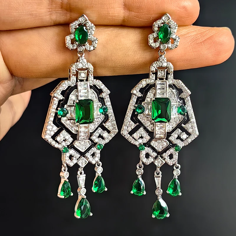 boucles-d'oreilles-pendantes-longues-en-email-vert-geometrique-retro-avec-zircon-etincelant-pour-evenements-de-gala-banquets-et-bijoux-de-costume