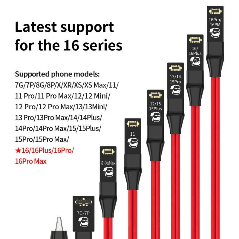 MECHANIC Power Air IP Power Supply Cable Without Battery Power Boot Cable Mobile Phone Power Test Wire for IPhone 7-16 Pro Max