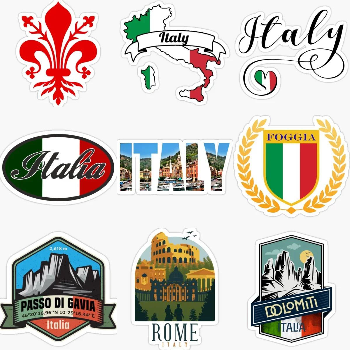 

Italy Italia Flag Map Emblem Creative Personalized Car Stickers for Car Bicycle Van Window Helmet Wall Decoration Accessories
