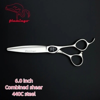 Flamingo Professional Hair scissors，Hair cutting shears，6.0-6.5-7.0 inch barber tools，，Hitachi 440c steel hairdressing scissors