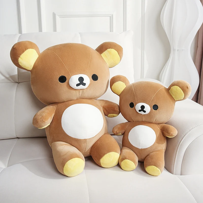 22-58cm Rilakkuma Plush Pillow Doll Soft Kawaii Cartoon Bear Stuffed Animal Toy Cute Room Decor Basic Style Kids Xmas Gift