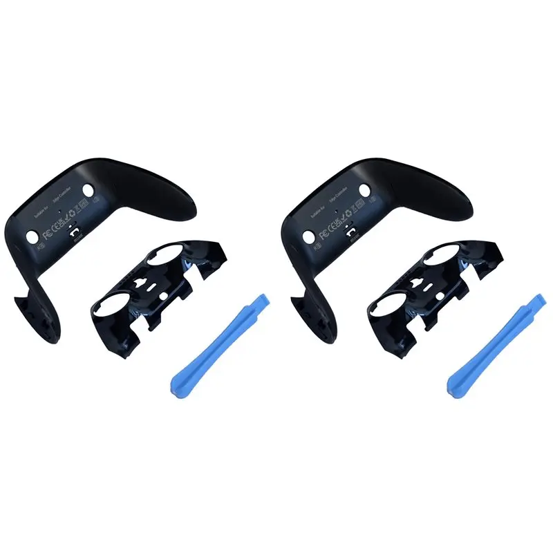 

2X Декоративные накладки для верхней и нижней частей корпуса PS5 Edge, передние и задние клипсы для беспроводного контроллера PS5 Edge, черные