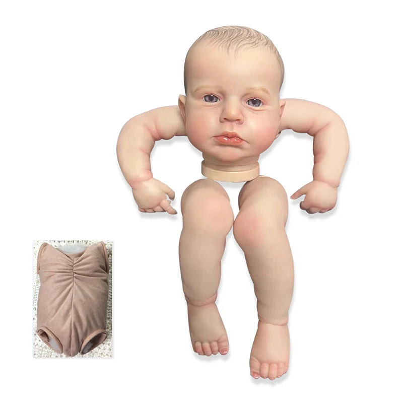 19inch Already Painted Awake Loulou Lifelike Soft Touch Flexible finished Doll Parts