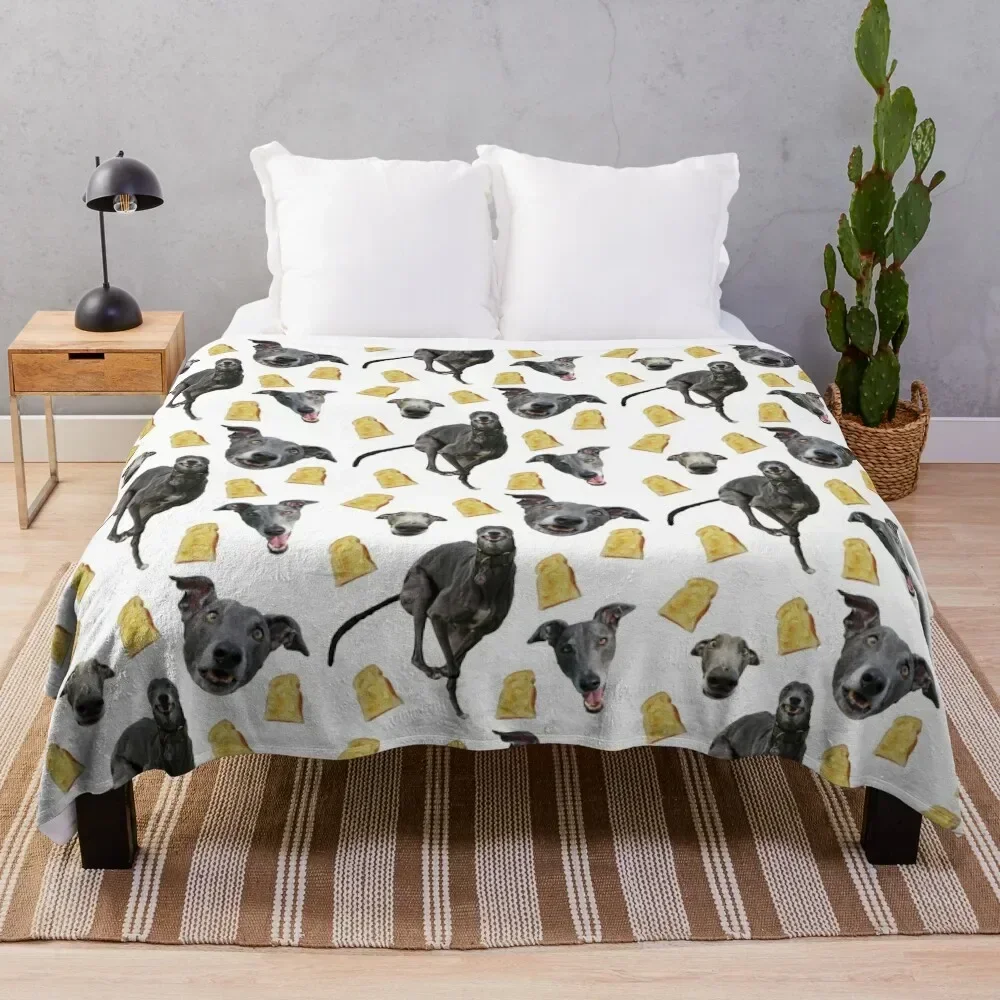 

Blue + Toast pattern Throw Blanket Warm Cozy Throw Blanket for Living Room Couch