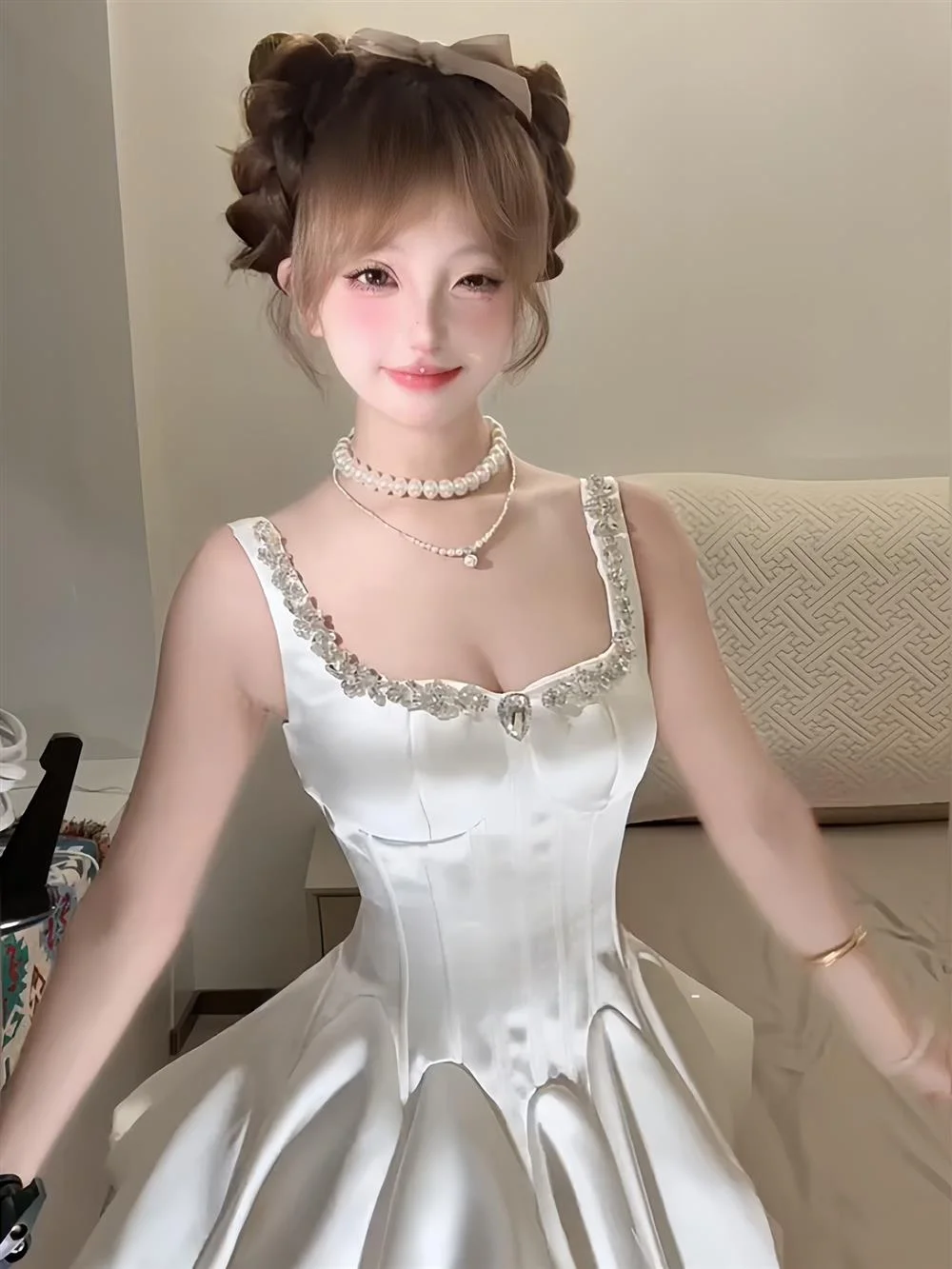 vestido-de-verano-con-falda-abullonada-estilo-ballet-adornado-con-diamantes-blanco-sin-tirantes-regalo-de-cumpleanos-para-ninas-cintura-alta-corte-ajustado