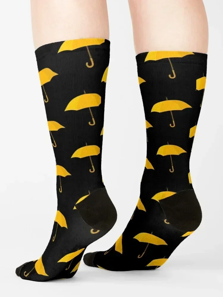 Paraguas amarillo divertido cómo a veces solo encontrar cosas HIMYM Calcetines regalos esenciales novedades de invierno Calcetines de mujer Hombres