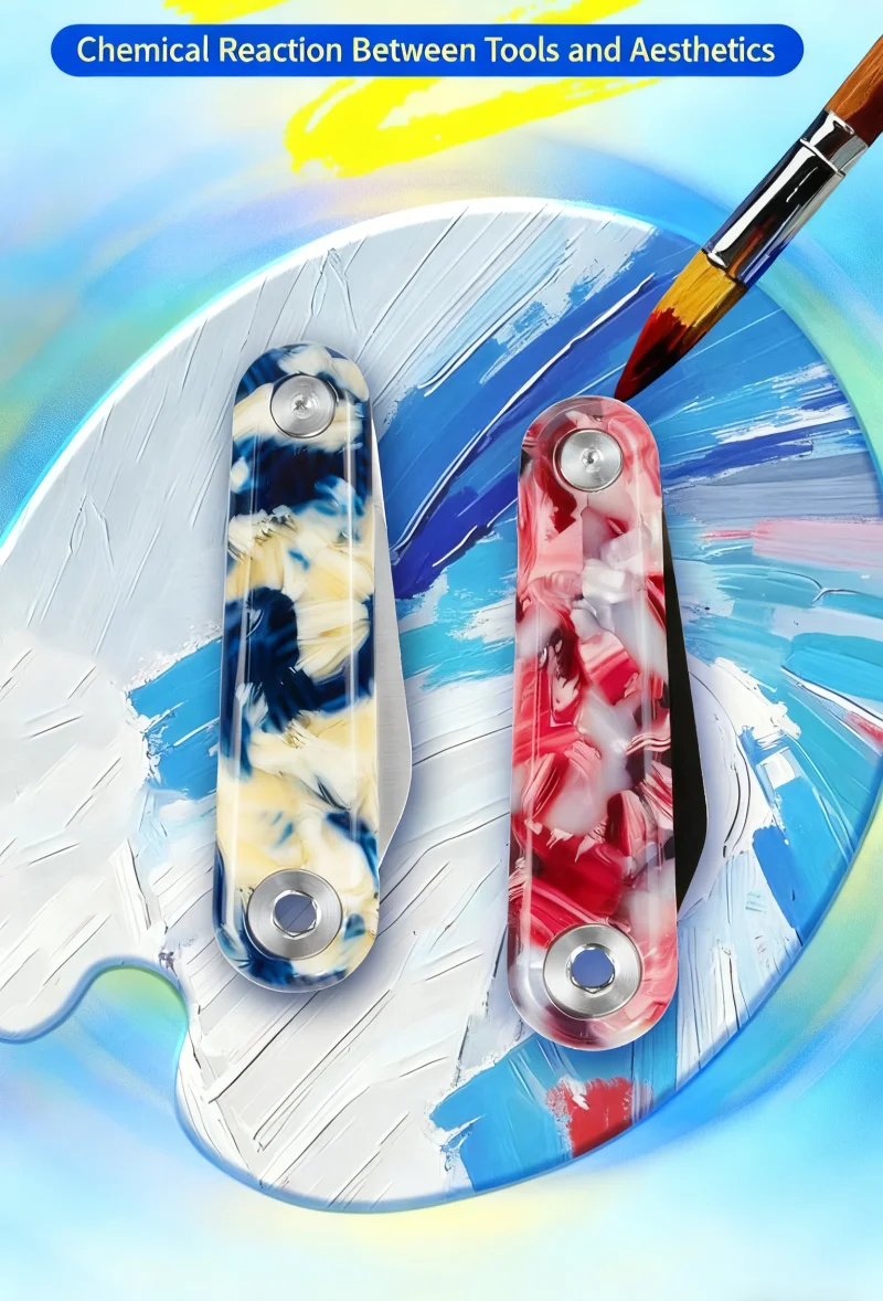 

Оригинальный складной нож Sanrenmu с цветной палитрой, маленький ежедневный нож для фруктов, портативный мини-нож, острый нож для открытия пакетов