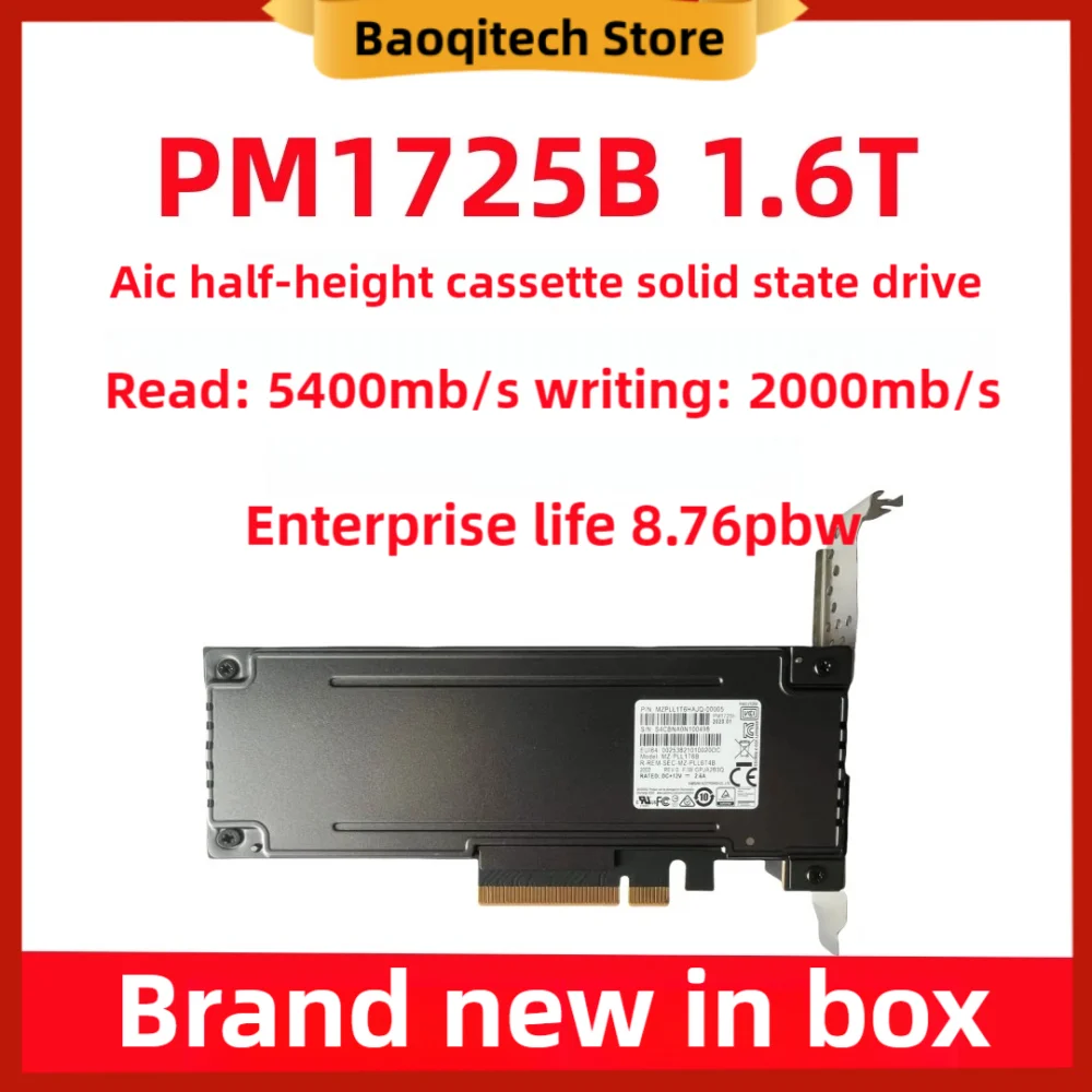 Original For Samsung SSD PM1725b 1.6tb U.2 Enterprise Solid State Disk 1.6T HHHL PCIE3.0 AIC Card