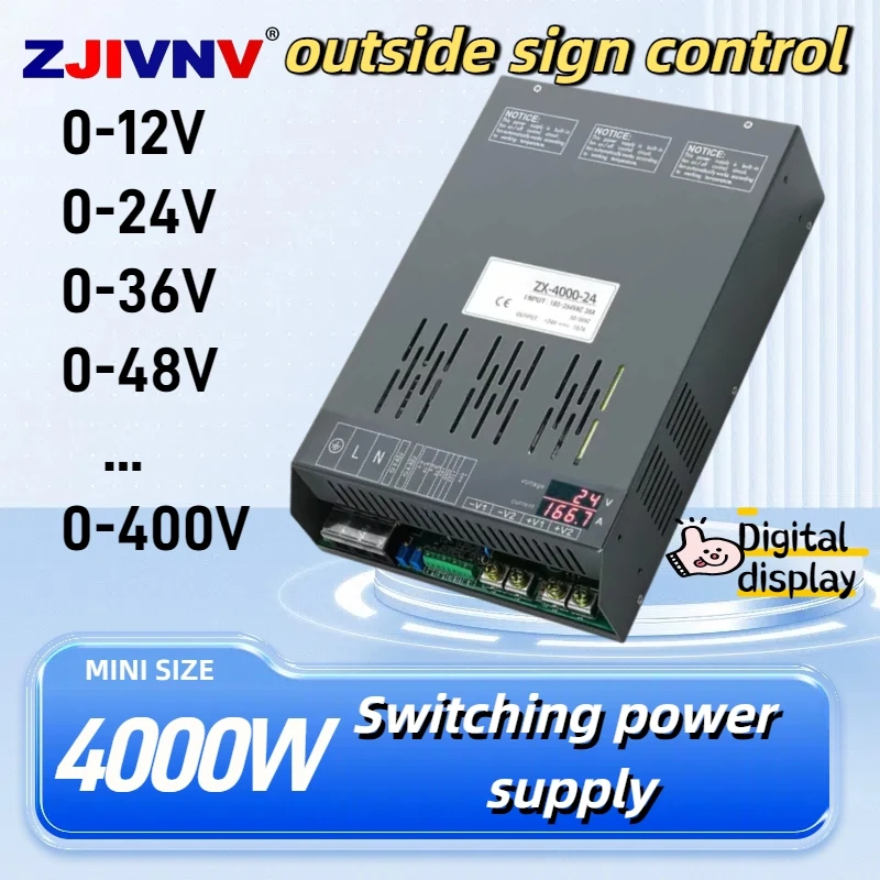 4000W High Power Supply With Digital Display Constant Voltage and current 220vac to DC 24v 36v 48v 72v 110v 220vac adjustable