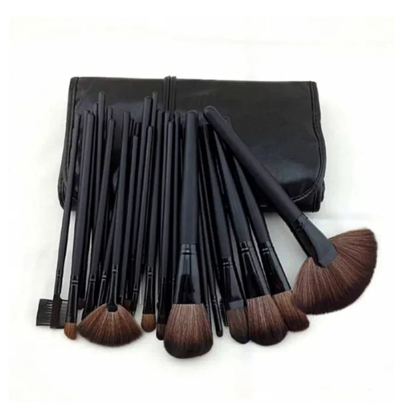 24pcs Makeup Brushes Set Beauty Tools Black Log Color Strong Powder Grabbing Power Professional Makeup Brush Set