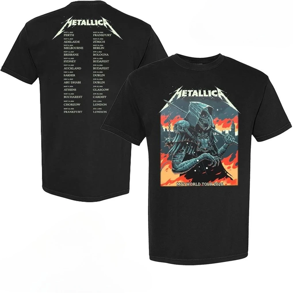 Metallica M72 London July 5, 2026 Night 2 Art Europe Tour Date T-Shirt
