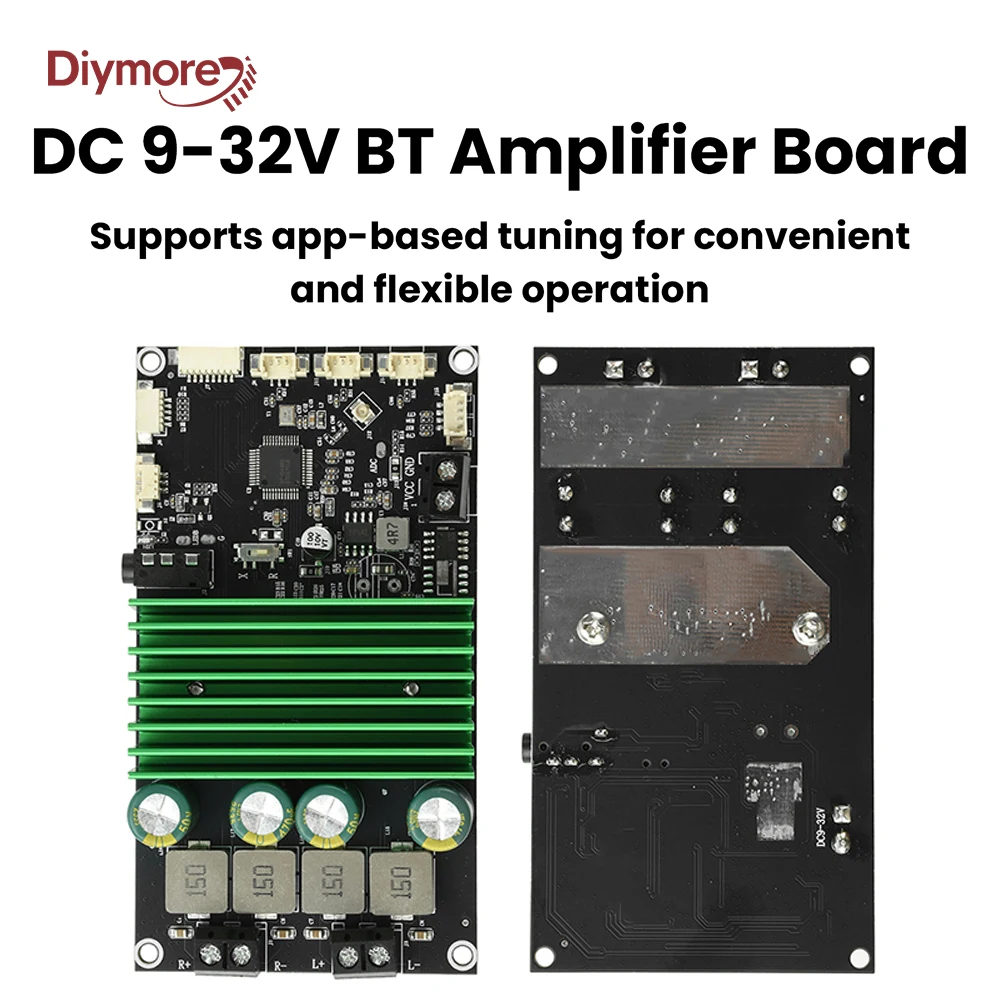 2*150W BT Amplifier Board Bass Enhancement EQ Adjustment Audio Amplifier Module With APP Tuning For DIY Car Audio Upgrade Module