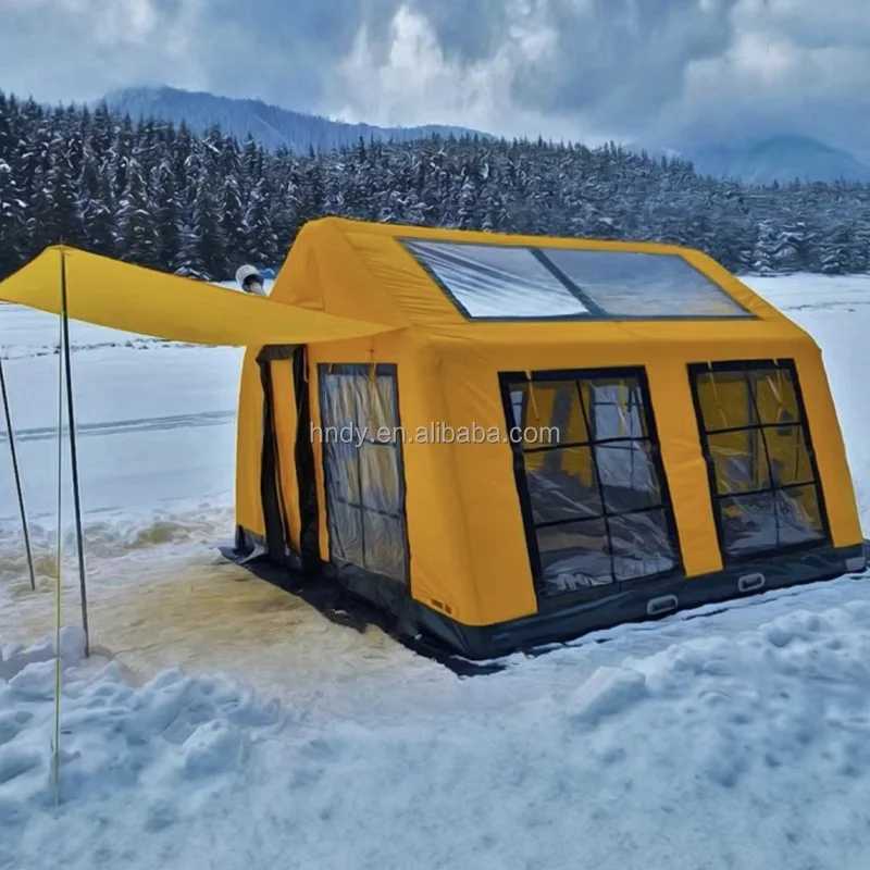 

Популярный материал ПВХ, 100% водонепроницаемый надувной воздушный палаточный дом для зимнего кемпинга на открытом воздухе