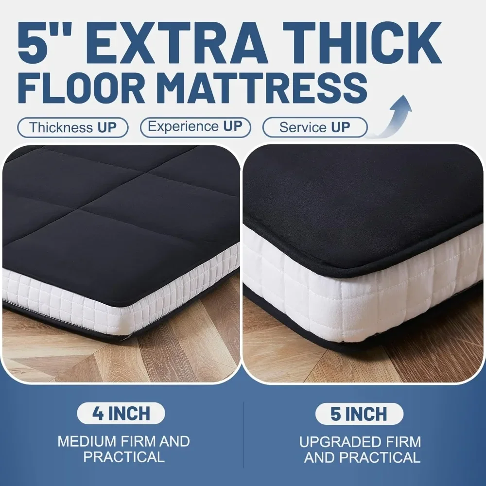 Japanese Floor Mattress, Futon Mattress Foldable Mattress, Roll Up Mattress Tatami Mat, Thick Folding Sleeping