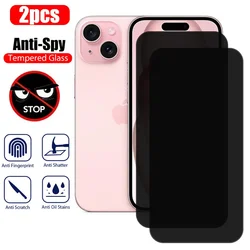 2 шт. противошпионская защитная пленка для экрана для iPhone 15 14 13 12 11 16 Pro Max Mini SE 2022 2020 конфиденциальное стекло на iPhone XR X XS 7 8 Plus