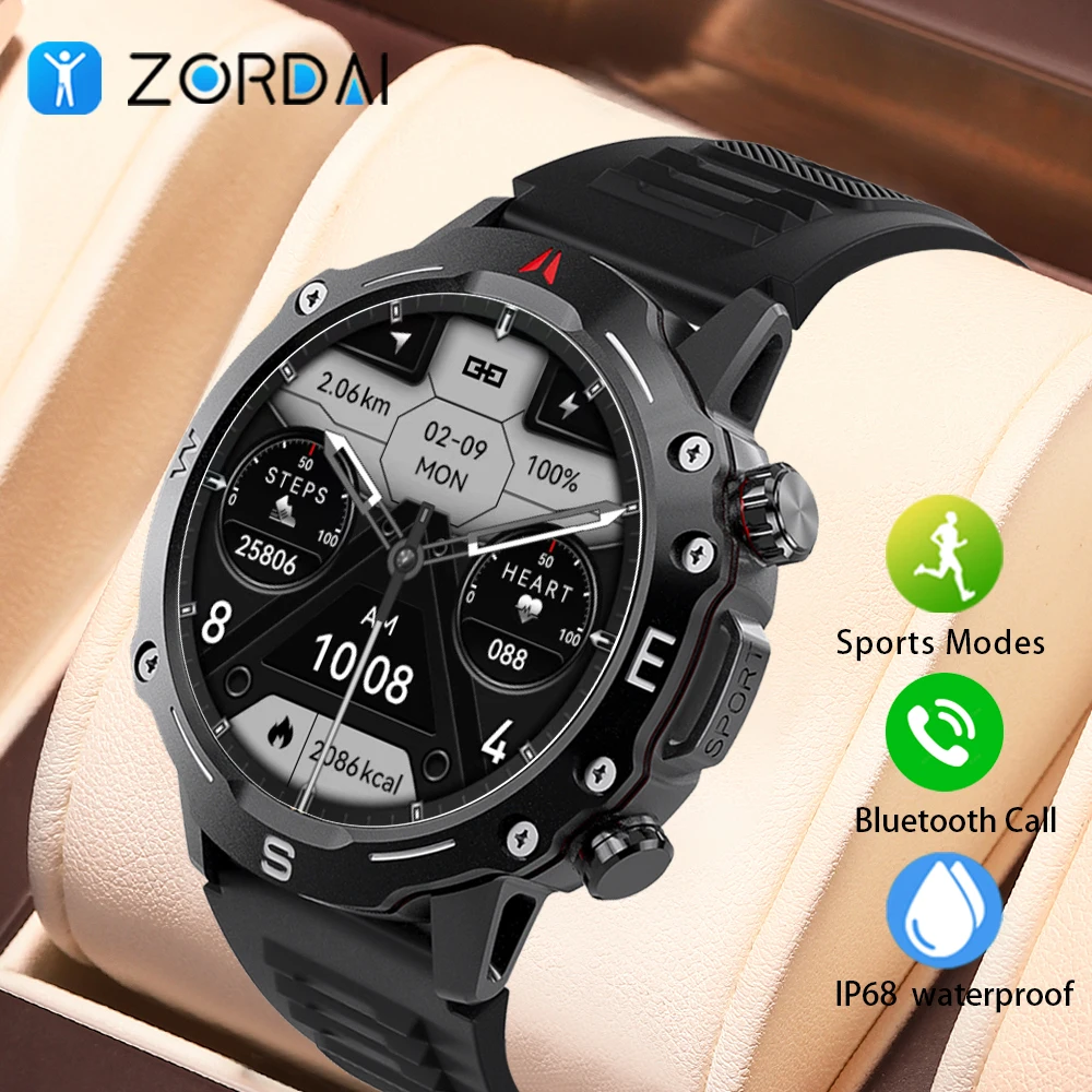 Zordai SmartWatch OD2 3ATM Waterproof Bluetooth Call GPS Track Sport Watch NFC Health Monitor Outdoor Smartwatch Men For Huawei