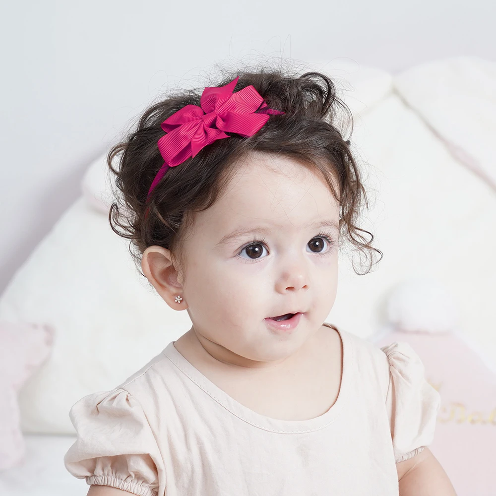 KIDS BOWS Exquisite floral headband elastic bow hiarband babys wedding tourism party headband dress up gift set