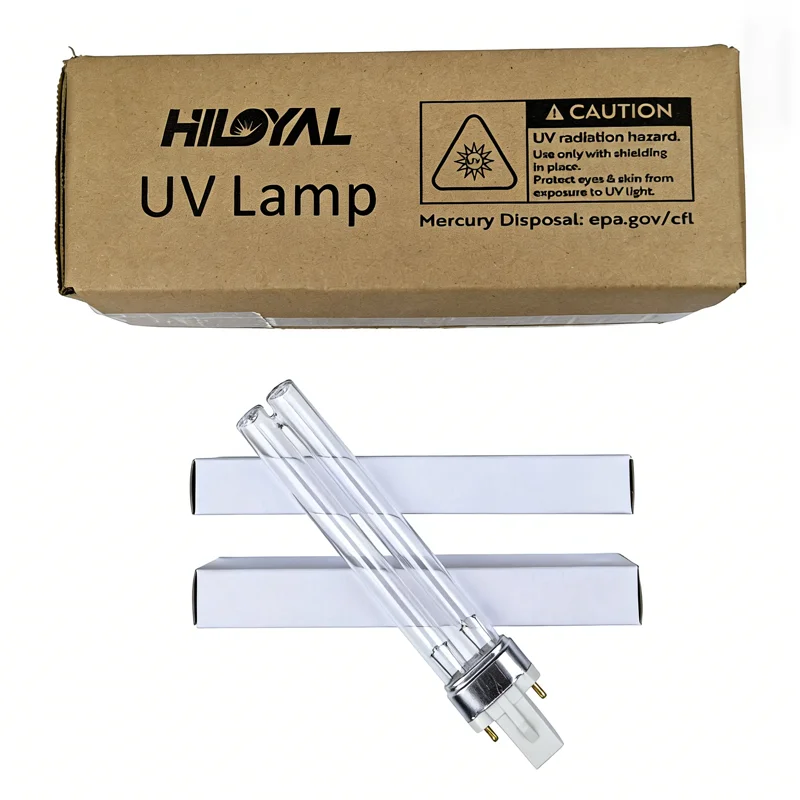 

HILOYAL 2 pcs UV lamp Bulbs 9W G23 Base Replacement Bulb for Outdoor Pond Clarifier Lamp Compatible with JUP-01 R18 R18D R2000