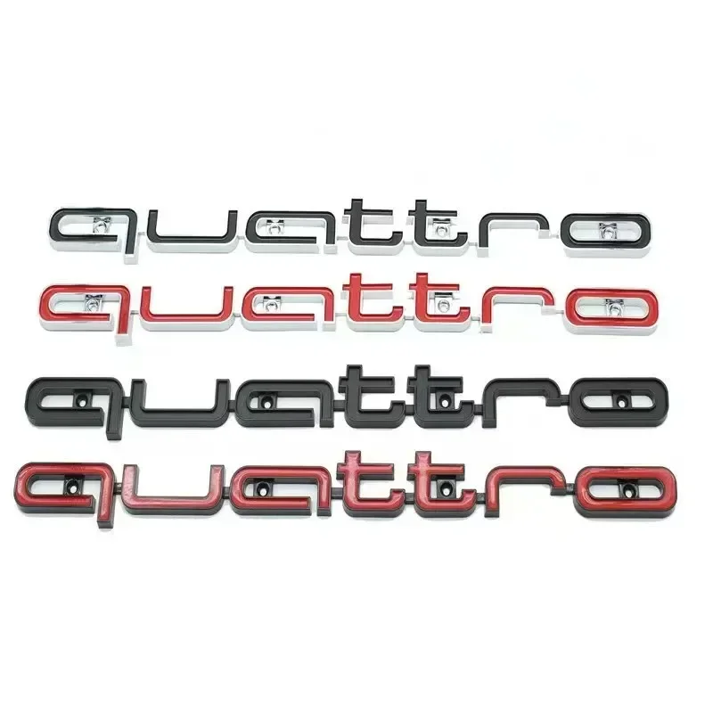 3D ABS Auto Kühlergrill Emblem für Audi Quattro Logo A3 A4 A5 A6 A6L A7 A8 Q3 Q5 Q7 S3 S4 S5 RS3 RS4 RS6 Abzeichen Zubehör