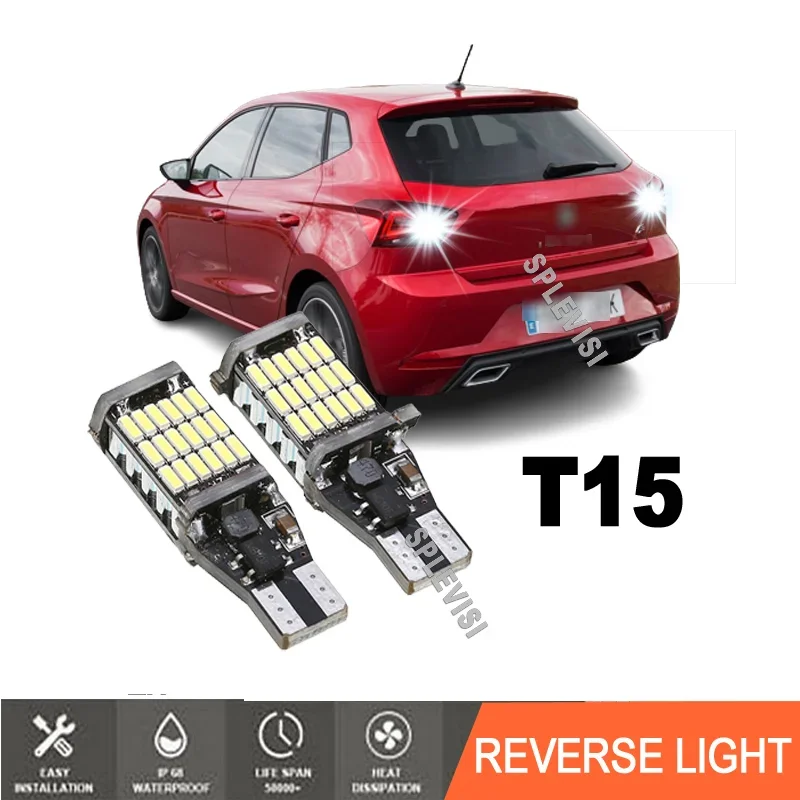 2x LED Reverse Light Accessories Backup Lamp 6000K For Seat Ibiza Mk5 2017 2018 2019 2020 2021 2022