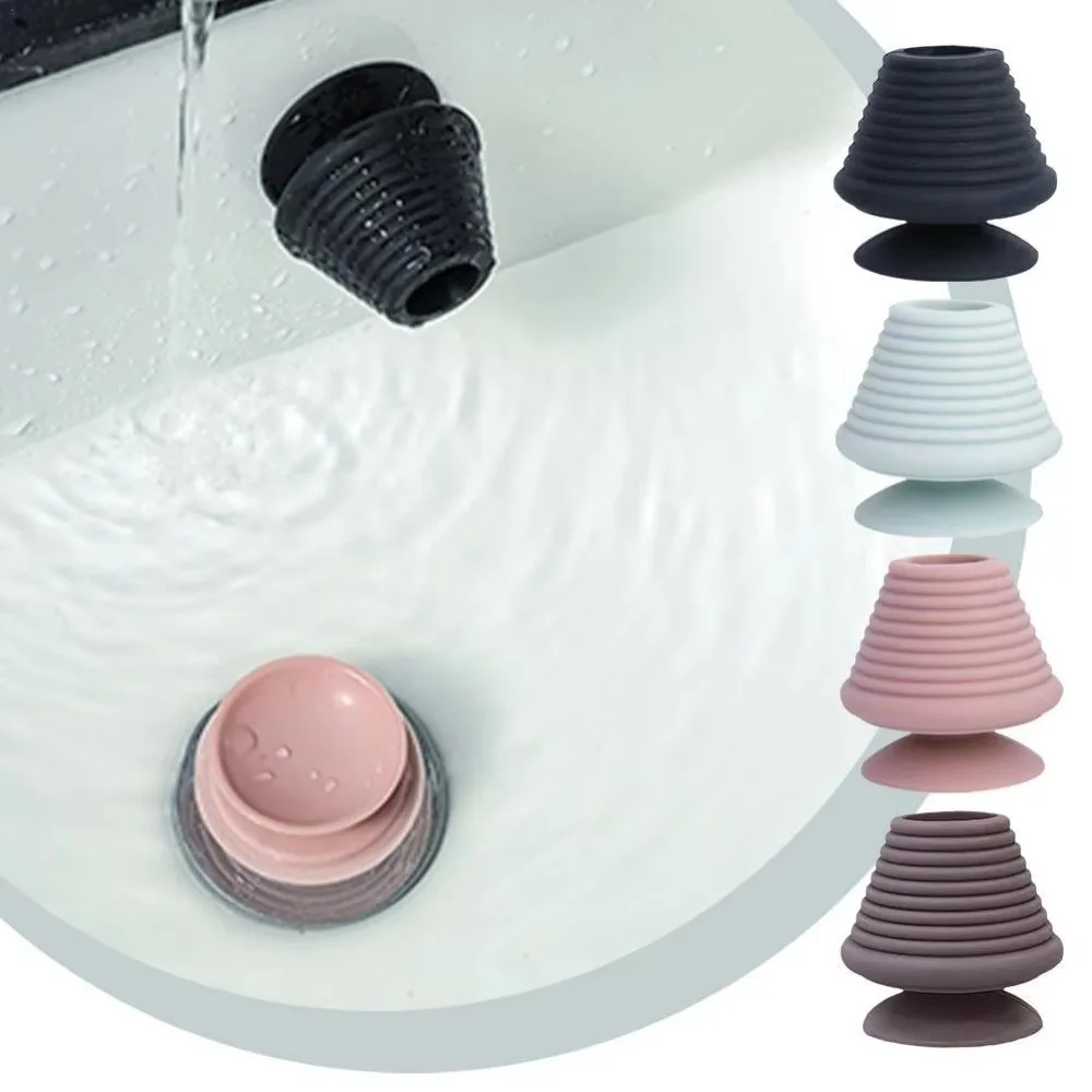 New Silicone Tub Stopper Leakage-proof Universal Bathtub Drain Plug Anti-Clogging Replacement Drain Stopper Bathroom Bathtub