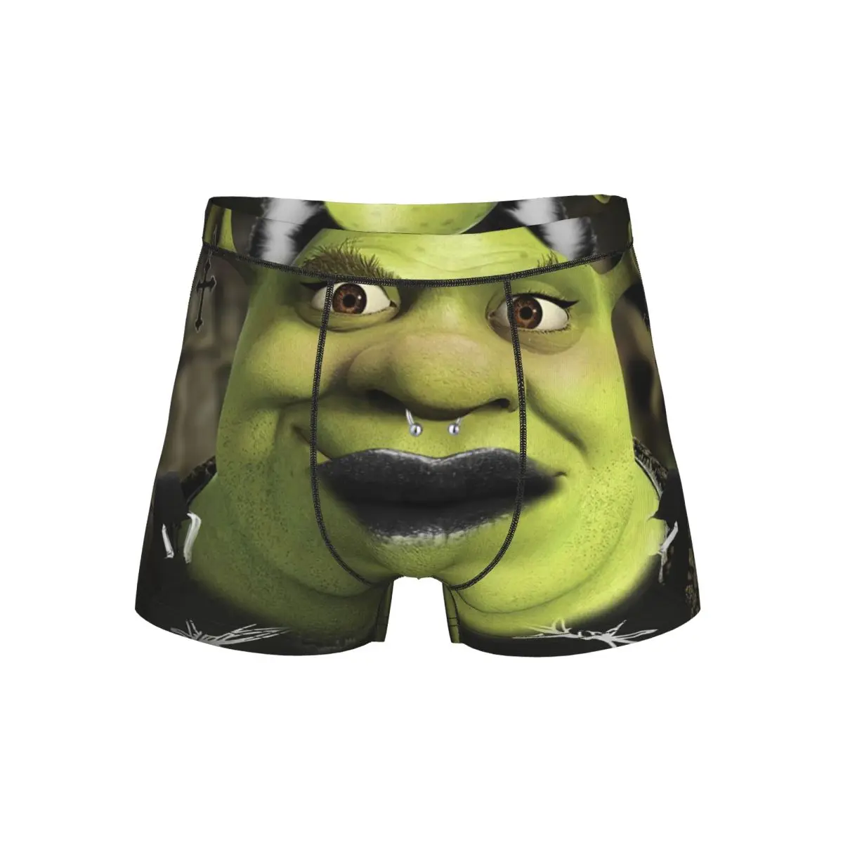 

S-Shreks Funny Meme Men Long Underwear Boxer Briefs Shorts Panties Humor Breathable Underpants for Homme S-XXL