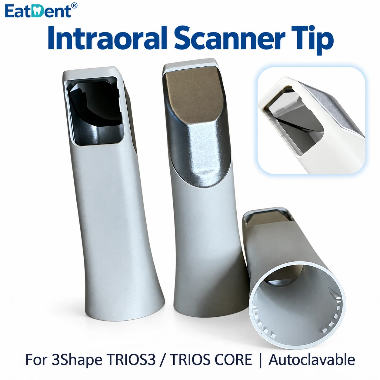 Dental Intraoral Scanner Tips with Mirror Suitable for 3Shape TRIOS 3 Wireless/Wired/Core Dental Scanner Instrument Accessories