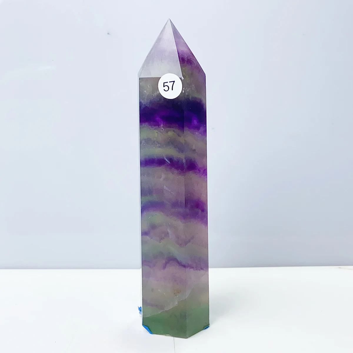 Natural Crystal Silk Fluorite Tower Point, Energy Meditation Wand, Room Decoration, Gemstone Gift