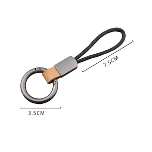 Chaveiros de couro genuíno para homens e mulheres, cordão simples, suporte da chave do carro, tampa da chave, acessórios de chaveiro automático 8 principais vendas chaveiros lisos de couro - №7