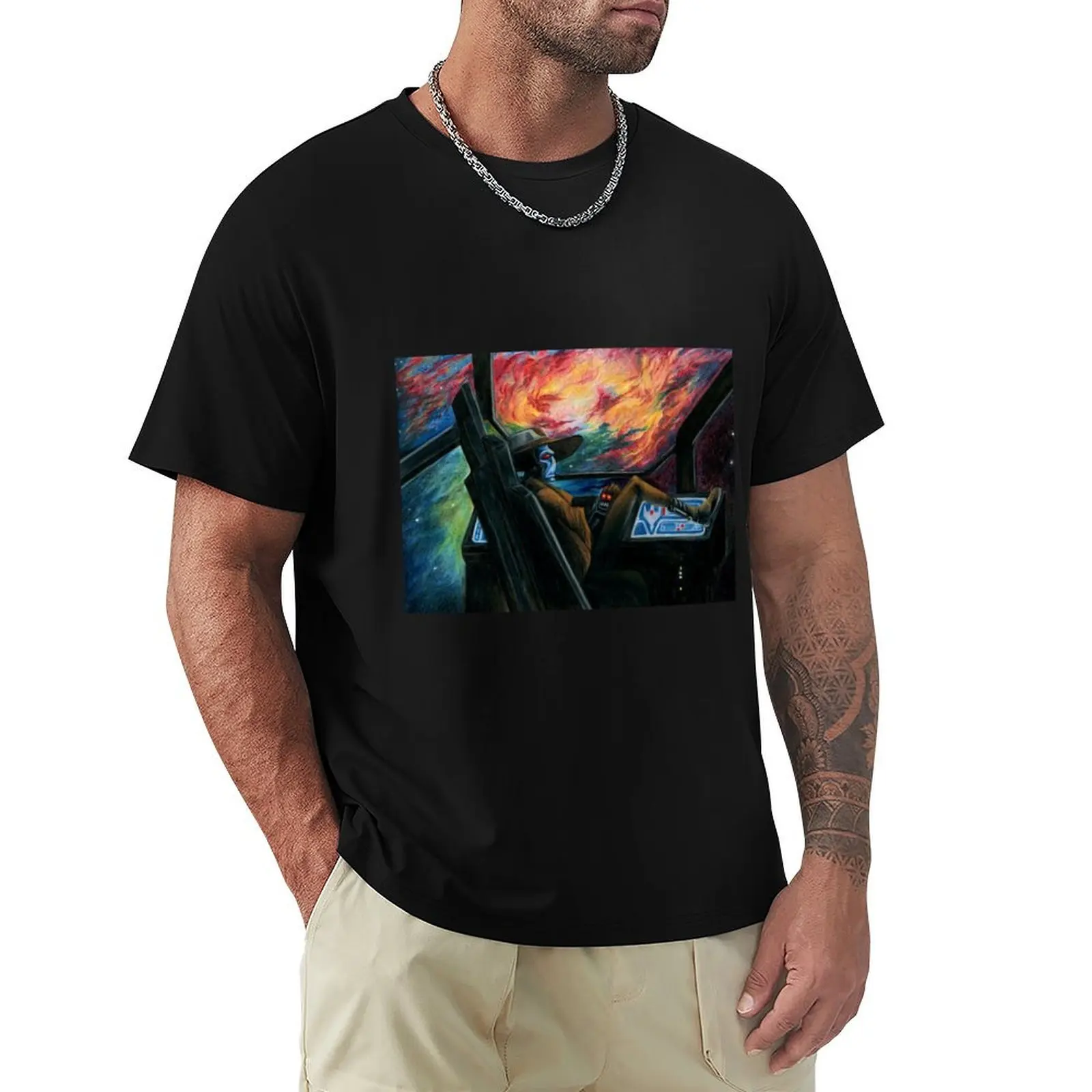 Cad Bane Nebula T-Shirt Work Short Sleeve Cotton Top